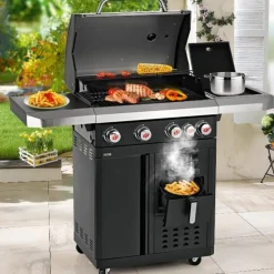 Brico Gasbarbecue-Landmann Gasbarbecue Fryton 4.1 Cook 4X3Kw + Airfryer