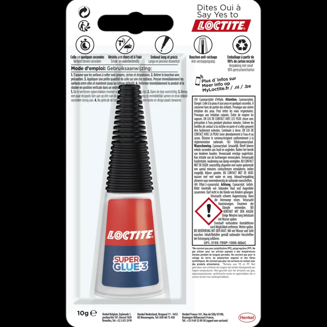 Brico Lijm- & Kitpistolen-Loctite Secondelijm Super Glue-3 Precision Max 10Gr