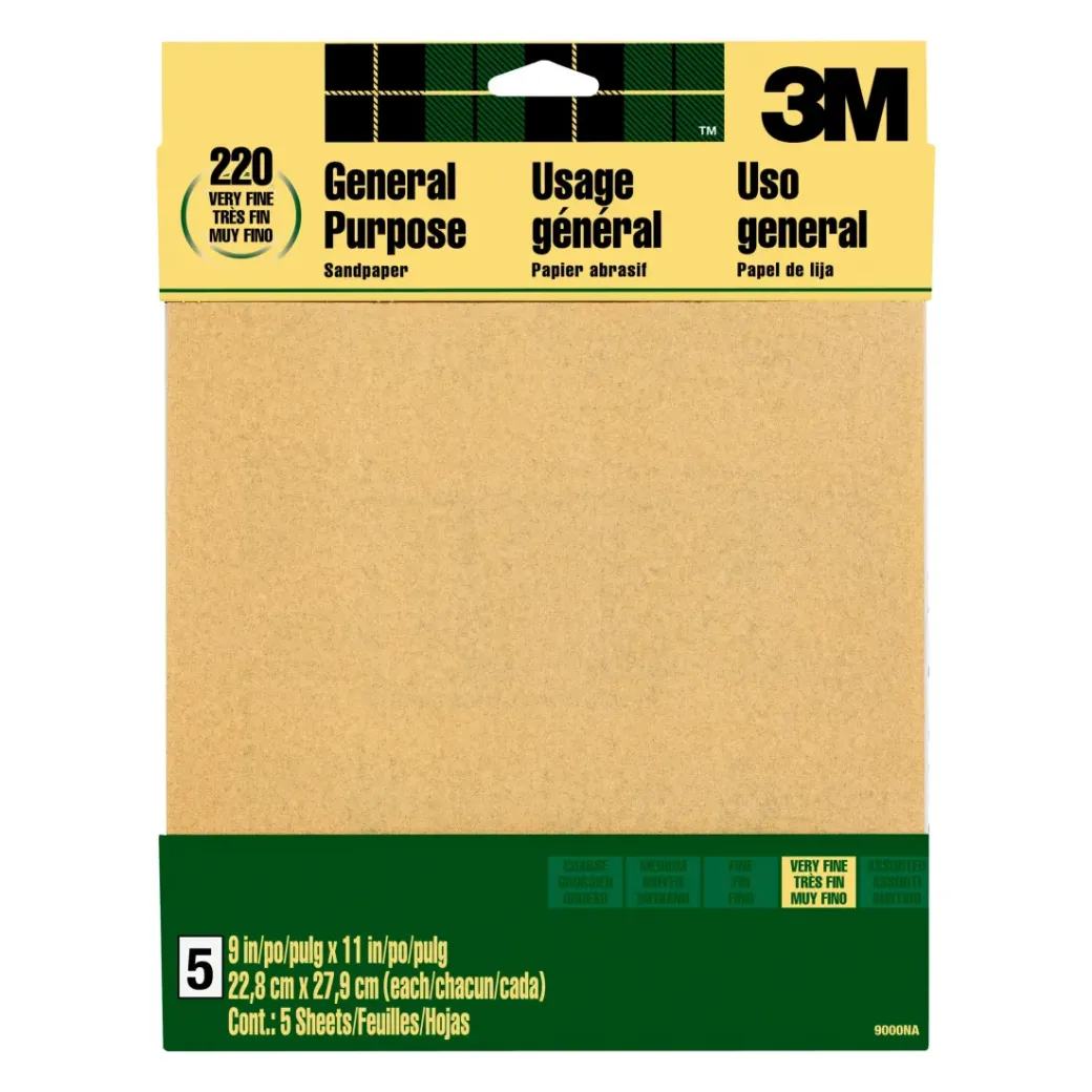 Brico Schuurpapier-3M Schuurpapier Aluminiumoxide Zeer Fijn 5St/Pak