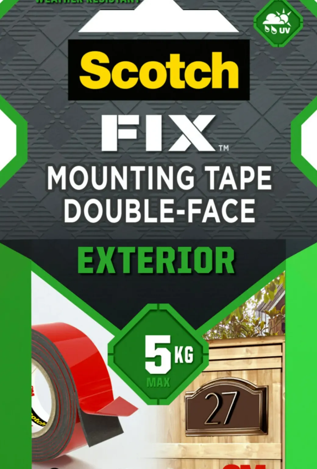 Brico Dubbelzijdige Tape-3M Scotch Montagetape Voor Buiten 5344-1915-P 19Mm 1,5M