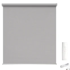 Brico Isolerende Raamdecoratie-Madeco 1898 E-Roll Gemotoriseerd Screen Rolgordijn Grijs 100X250Cm