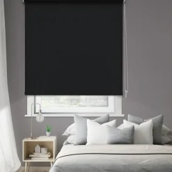 Brico Rolgordijnen-Madeco 1499 Verduisterend Rolgordijn Effen Zwart 150X250Cm