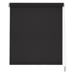 Brico Rolgordijnen-Madeco 1499 Verduisterend Rolgordijn Effen Zwart 150X250Cm
