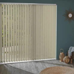 Brico Lamellen-Madeco 3710 Verticale Lamellen 5 Stuks Lichtdoorlatend Beige 8,9 X 280 Cm