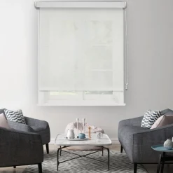 Brico Isolerende Raamdecoratie-Madeco Manueel Lichtdoorlatend Rolgordijn Wit 1791 60X190Cm