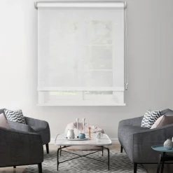 Brico Rolgordijnen-Madeco Rolgordijn Wit Mesh 1716 120X190Cm