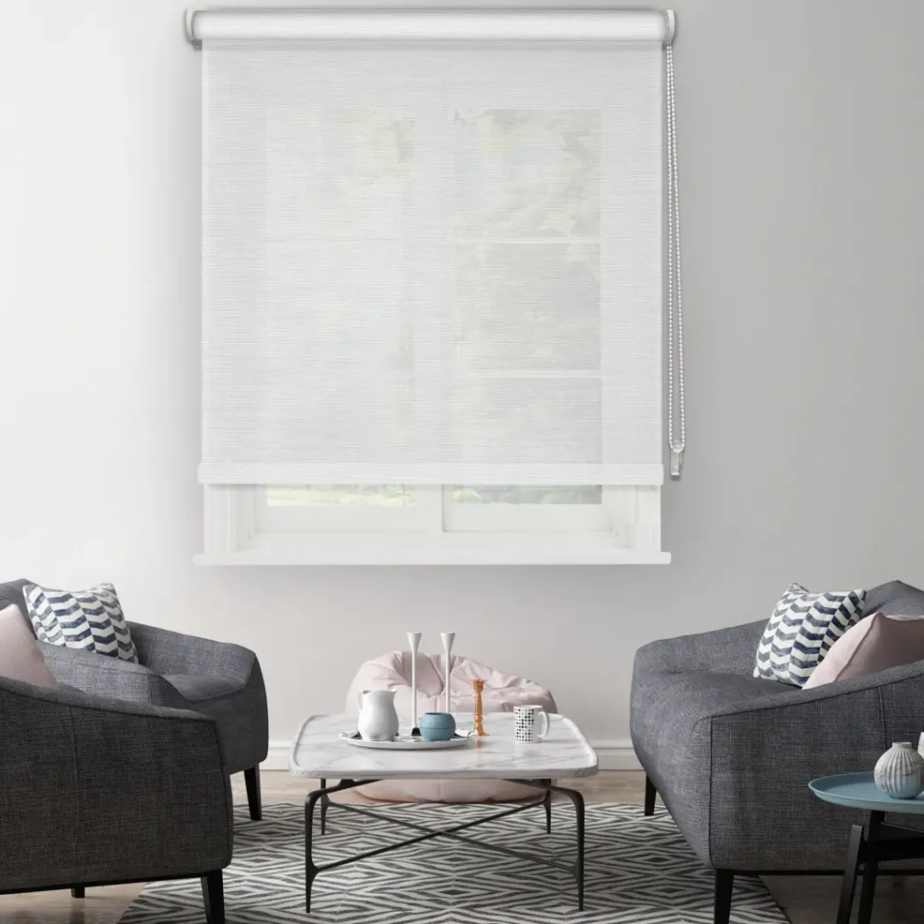 Brico Rolgordijnen-Madeco Rolgordijn Wit Mesh 1716 120X190Cm
