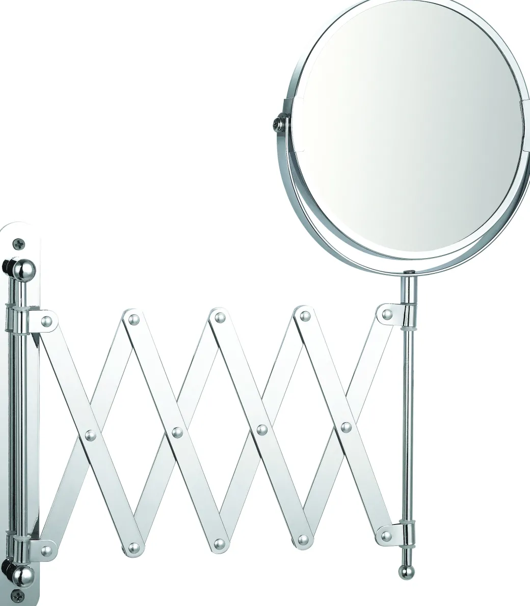 Make-Up Spiegel Rond 3X Vergrotend Met Uittrekbaar Arm Chroom O15Cm|Brico Outlet