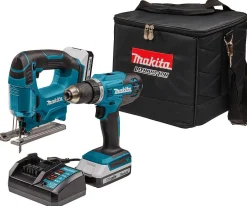 Makita Accuboormachine + Decoupeerzaag Dk18928Ax1 18V (2 Accu'S)|Brico Hot