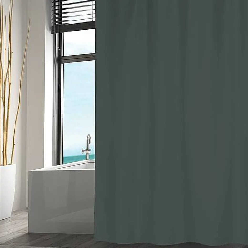 Msv Douchegordijn Polyester 180X200Cm Donkergroen|Brico Sale