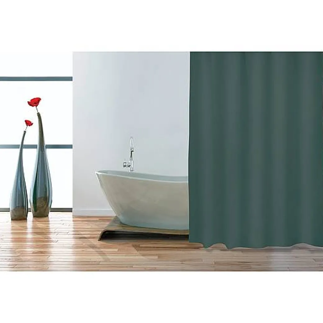 Msv Douchegordijn Polyester 180X200Cm Donkergroen|Brico Sale