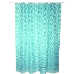 Msv Douchegordijn Wave Blauw 180Cm|Brico Discount