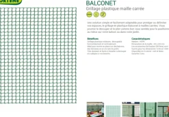 Brico Balkonschermen-Nortene Balkonscherm Cuadrant 05 Groen 1X5M