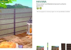 Brico Balkonschermen-Nortene Donkerbruin Privacyscherm Havana 1X5M