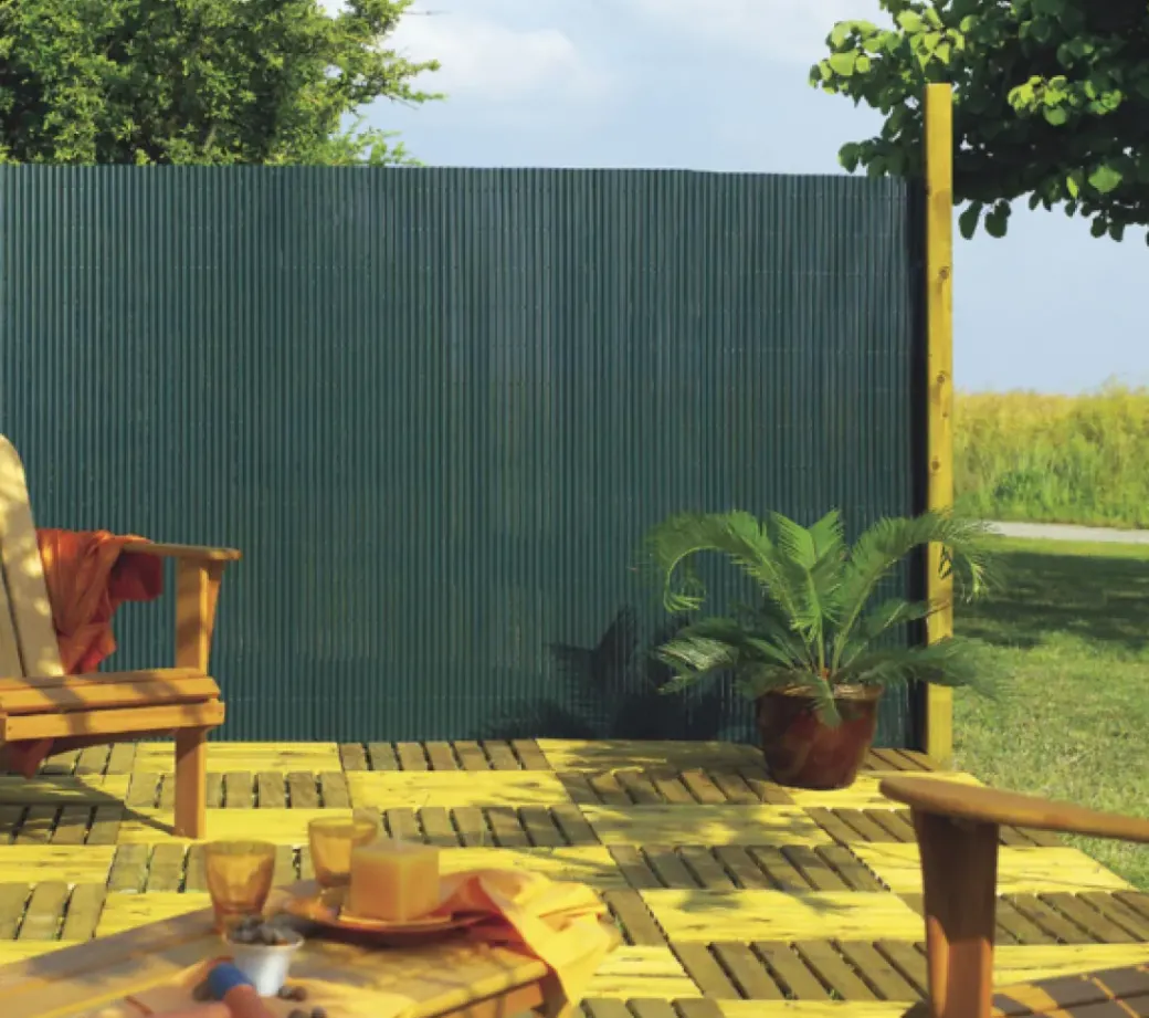 Brico Balkonschermen-Nortene Rietscherm Plasticane Pvc Groen 1,5X3M