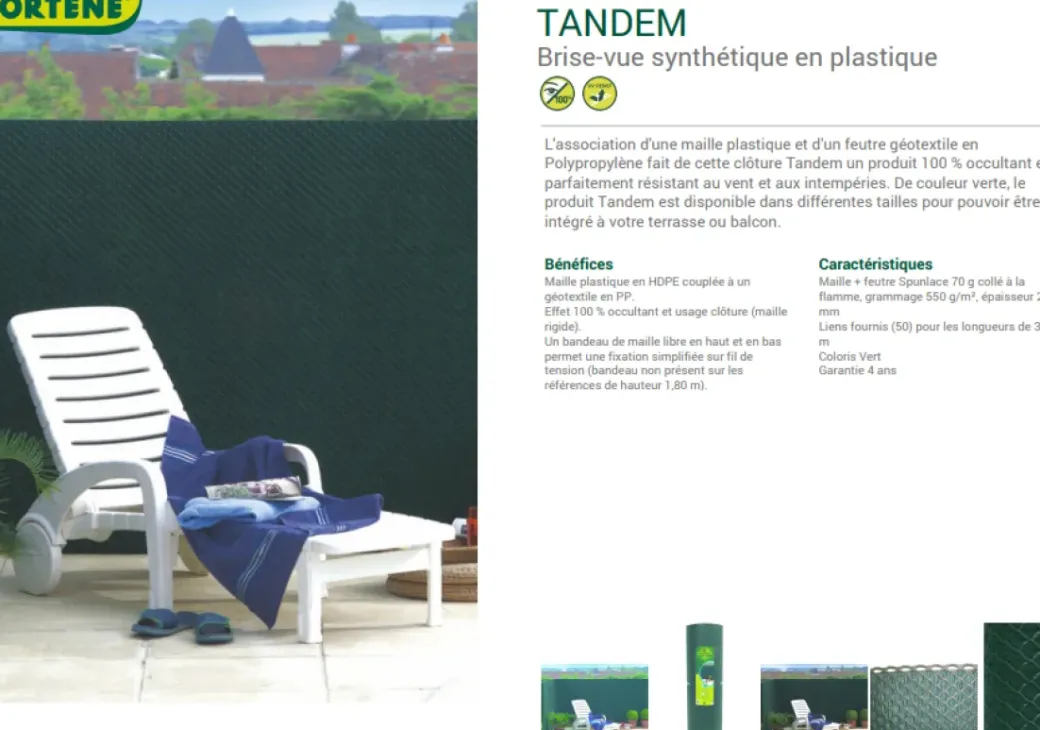 Brico Tuinschermen En Poorten-Nortene Tuinscherm Plastic Groen 1X3M