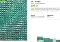 Brico Balkonschermen-Nortene Zichtdoek Zichtbelemmering Extranet Groen 1X3M