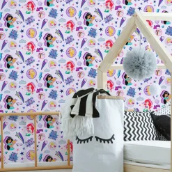 Brico Behang Kinderkamer-Papierbehang Princess Badges