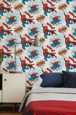 Brico Behang Kinderkamer-Papierbehang Spiderman Pow!