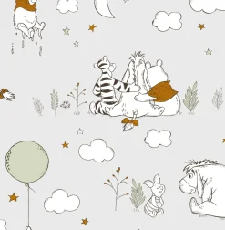Brico Behang Kinderkamer-Papierbehang Winnie The Pooh Up, Up And Away