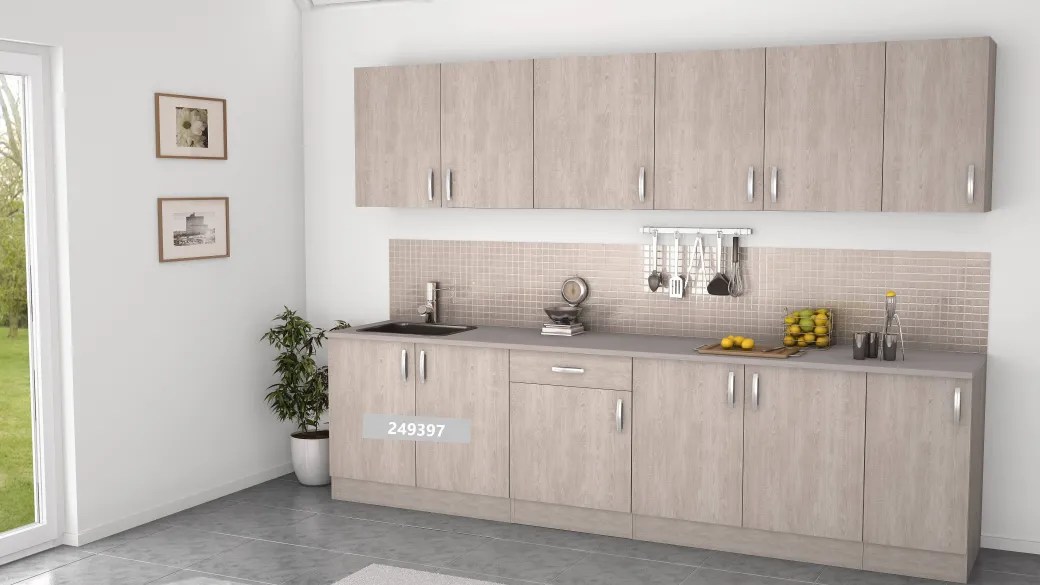 Paprika Onderkast 100Cm Geborsteld Eik Melamine|Brico Best