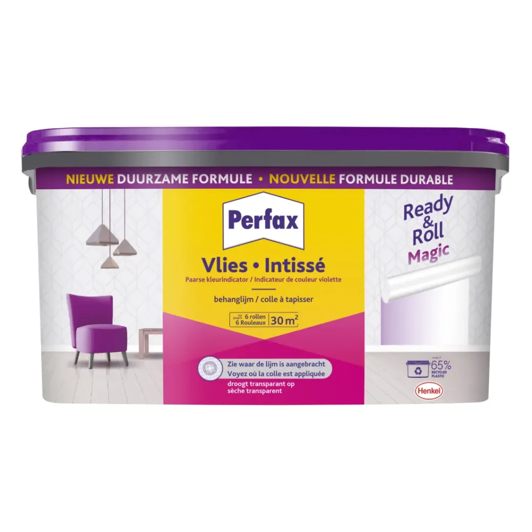 Brico Behanglijm-Perfax Behanglijm Ready&Roll Magic Vlies 4,5Kg