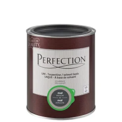 Brico Lakken-Perfection Lak Ultradekkend Mat Terpentine Antraciet 750Ml