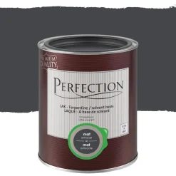 Brico Lakken-Perfection Lak Ultradekkend Mat Terpentine Antraciet 750Ml