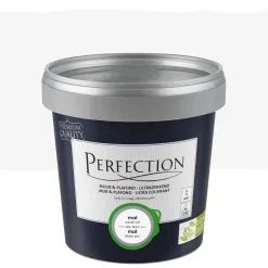 Brico Muurverf-Perfection Muurverf Ultradekkend Mat Wit Ral 9010 1L