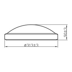 Philips Plafondlamp Doris Zwart O31,3Cm 17W|Brico Discount