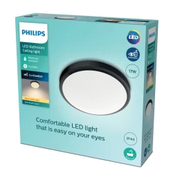 Philips Plafondlamp Doris Zwart O31,3Cm 17W|Brico Discount