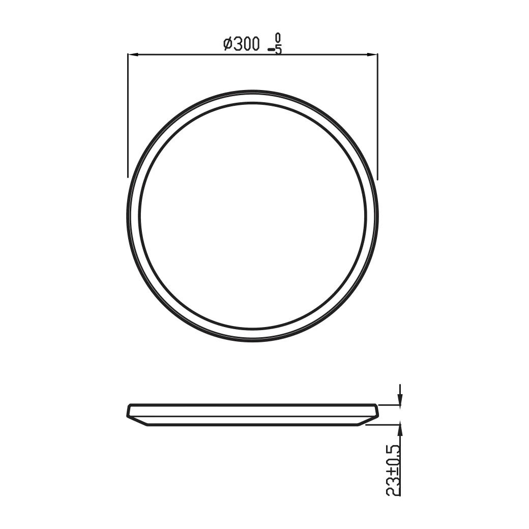 Philips Plafondlamp Superslim Zwart O30Cm 18W|Brico