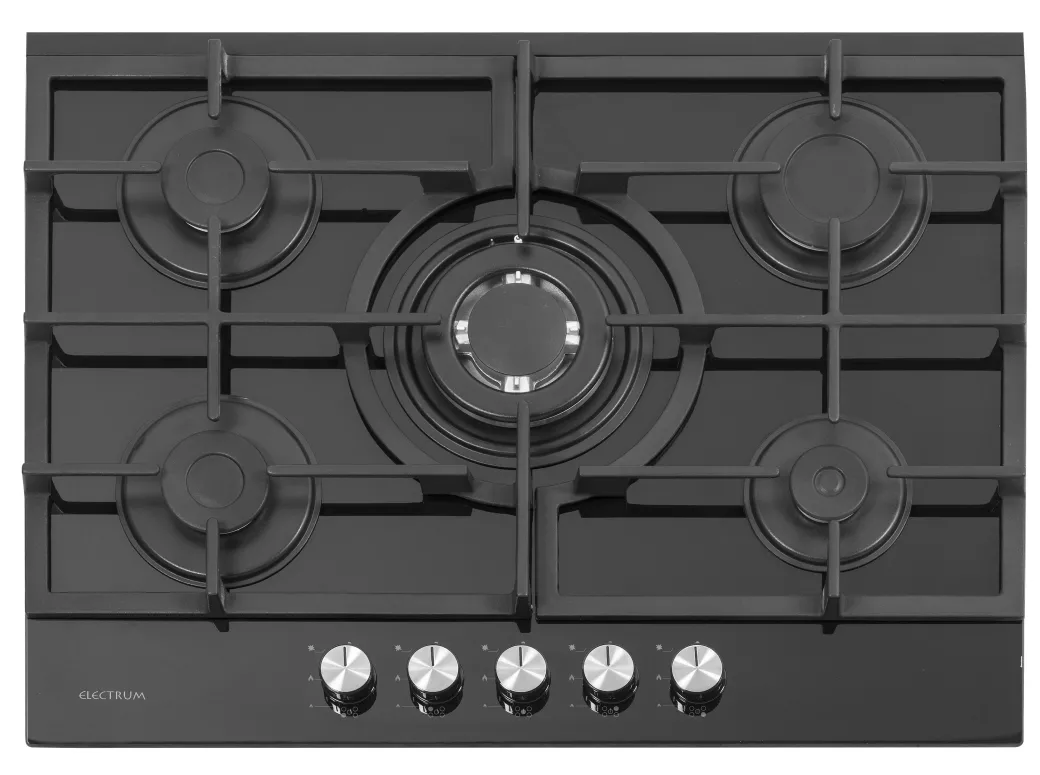 Plaque De Cuisson A Gaz Electrum Sur Verre Ps 7051 Cr|Brico New