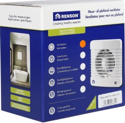 Renson Badkamerventilator 7101 O100Mm Wit|Brico Hot