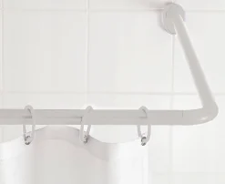 Ridder Universele Hoekdouchegordijnrail O25Mm Wit Aluminium|Brico Outlet
