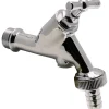 Sanivesk Tapkraan Met Beluchter, Krukbediening En Slangwartel Chroom ( Buitendraad X Buitendraad ) 1/2" X 3/4"|Brico Outlet