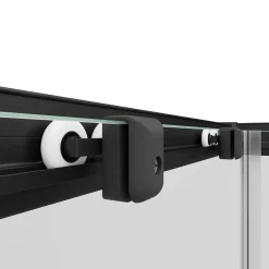 Schulte Hoekinstap - Schuifdeur - 80-90X80-90X180 -Zwart - Helder|Brico Sale