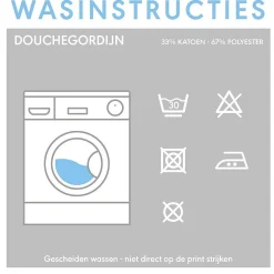 Sealskin Douchegordijn Double Polyester/Katoen 180X200Cm Grijs|Brico Clearance