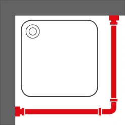 Sealskin Easy Roll Douchegordijnstangset 90X90X90Cm Zwart|Brico New