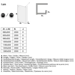 Sealskin I Am Douchewand Walk In Type A1 (Alleen Vast Deel) 300Mm Rvs (Look) | 8Mm Helder Veiligheidsglas + Antikalk|Brico