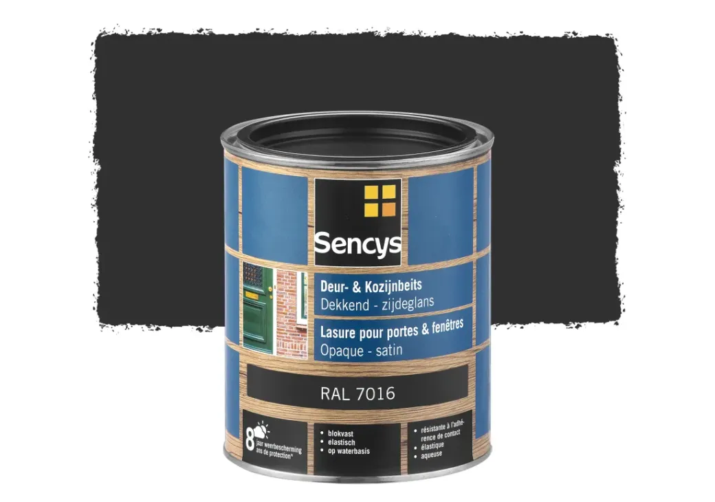 Brico Beits-Sencys Beits Ramen En Deuren Dekkend Zijdeglans Ral7016 0,75L