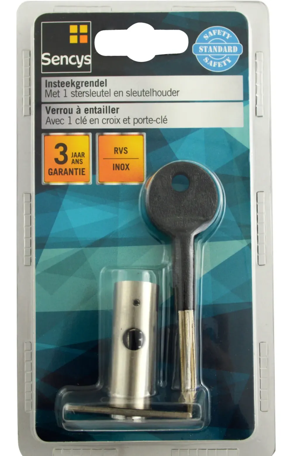 Brico Deursloten-Sencys Omkeerbaar Insteekslot M294 Vermessingd Staal 110X50Mm