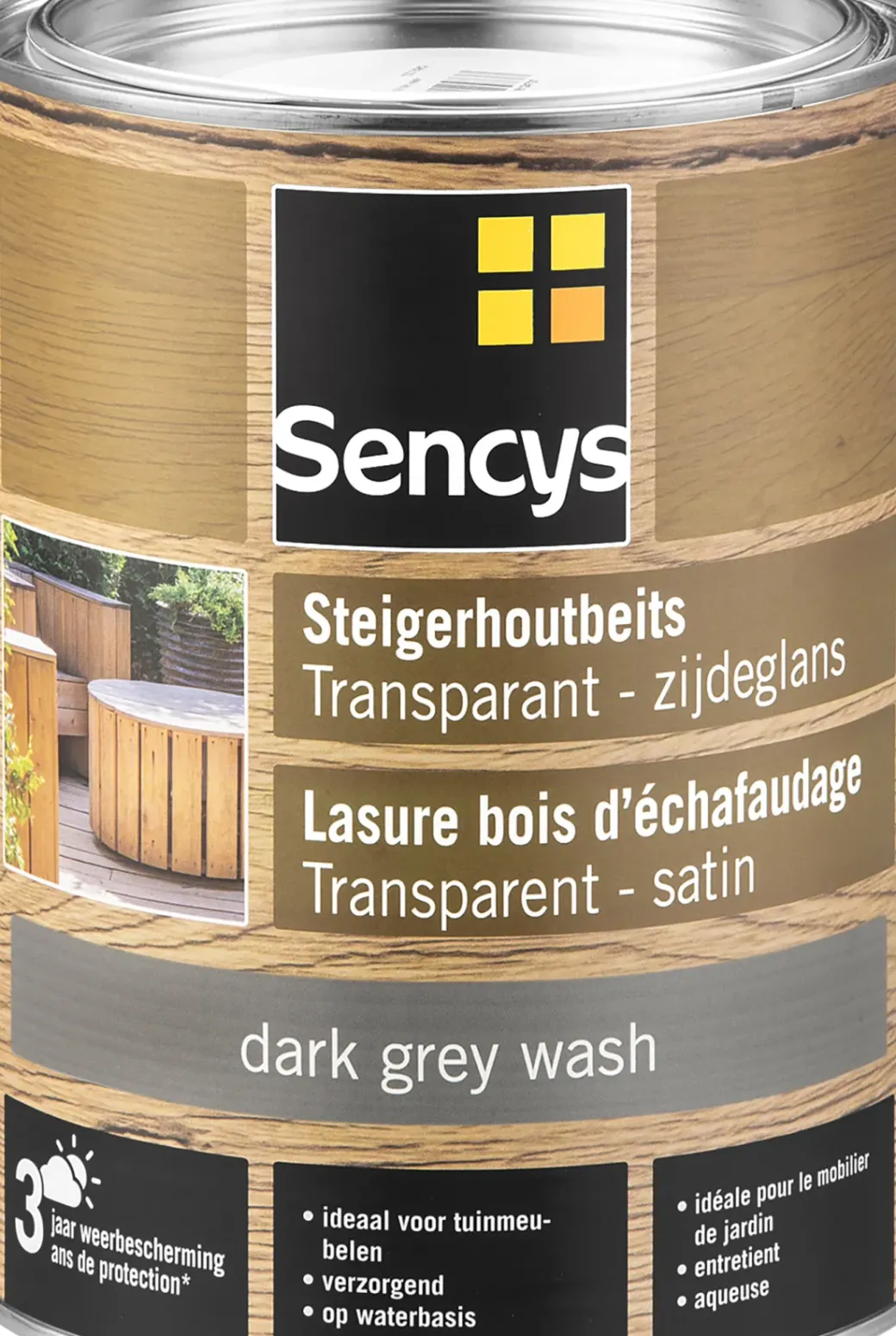 Brico Beits-Sencys Steigerhoutbeits Transparant Dark Grey Wash 2,5L