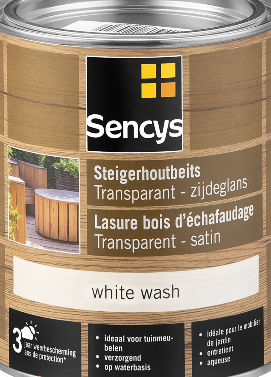 Brico Beits-Sencys Steigerhoutbeits Transparant White Wash 750Ml