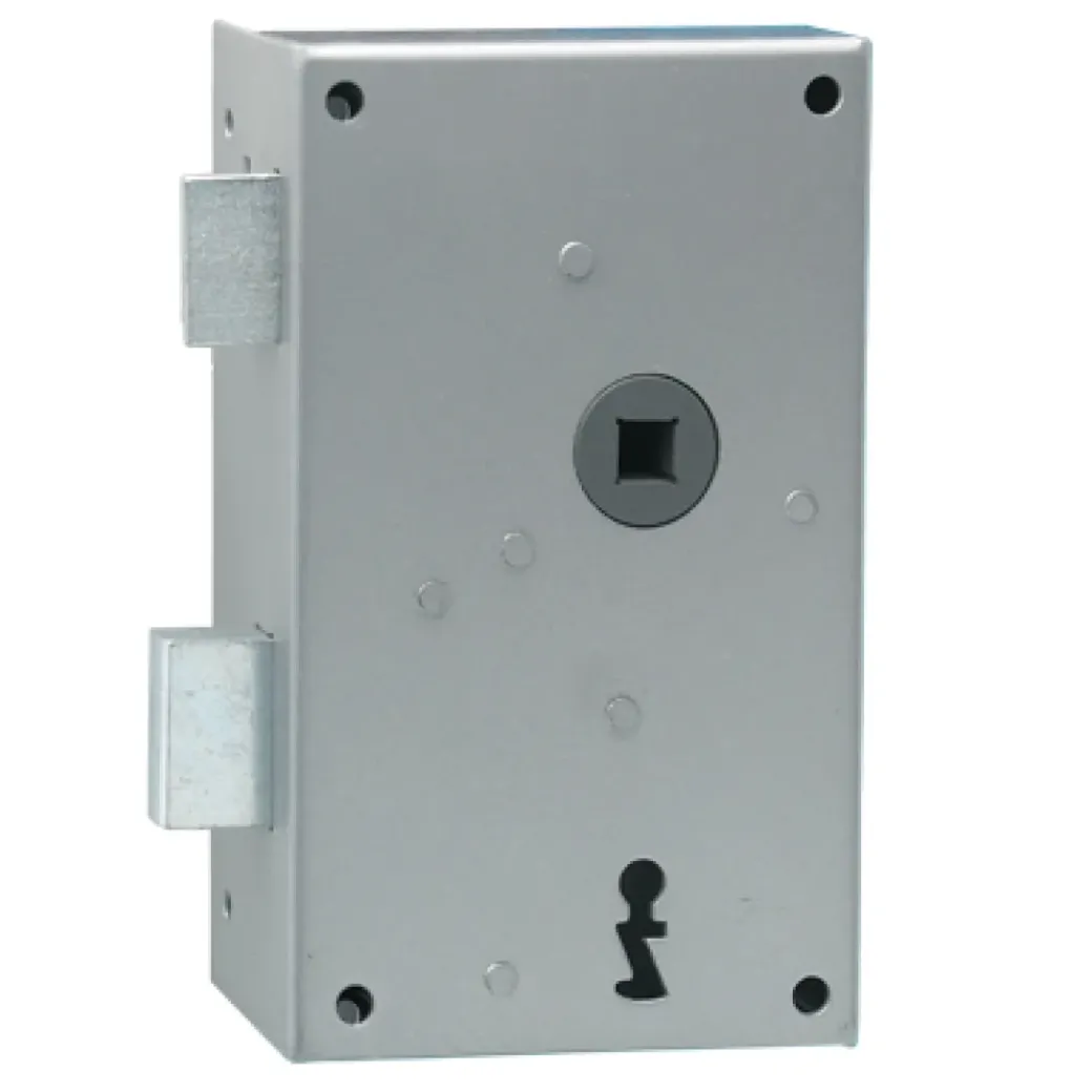 Brico Deursloten-Sencys Verticaal Oplegslot Linksdraaiend M980 Staal Grijs 57X50Mm