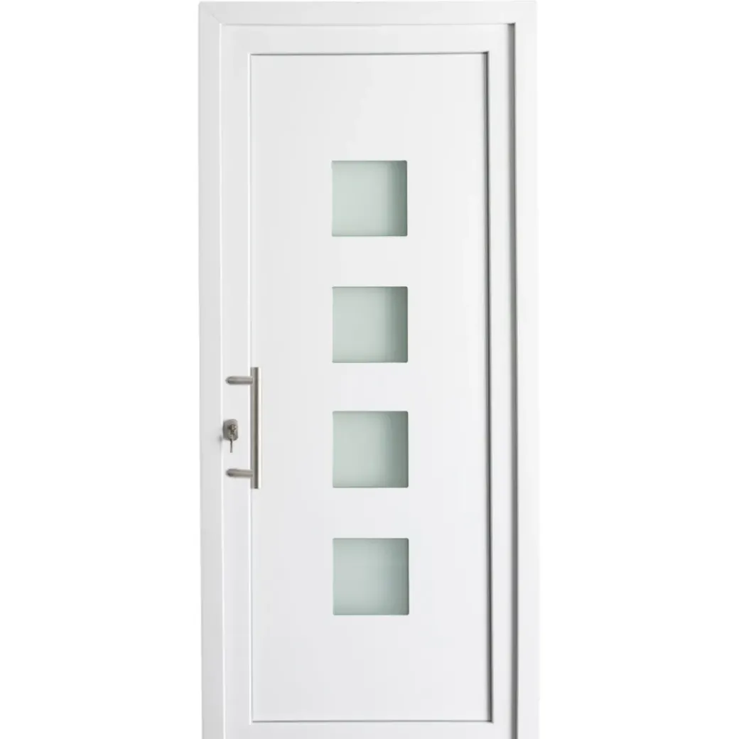 Brico Voordeuren-Solid Buitendeur Esterno E05 4 Vensters Wit Links 98X218Cm