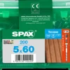 Brico Tuinbeslag & Terrasschroeven-Spax Terrasschroef A2 Rvs 60X5Mm 200St