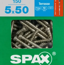 Brico Tuinbeslag & Terrasschroeven-Spax Terrasschroef A2 Rvs 50X5Mm 150St