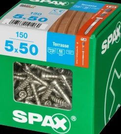 Brico Tuinbeslag & Terrasschroeven-Spax Terrasschroef A2 Rvs 50X5Mm 150St