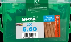 Brico Tuinbeslag & Terrasschroeven-Spax Terrasschroef A2 Rvs Bruin 60X5Mm 200St
